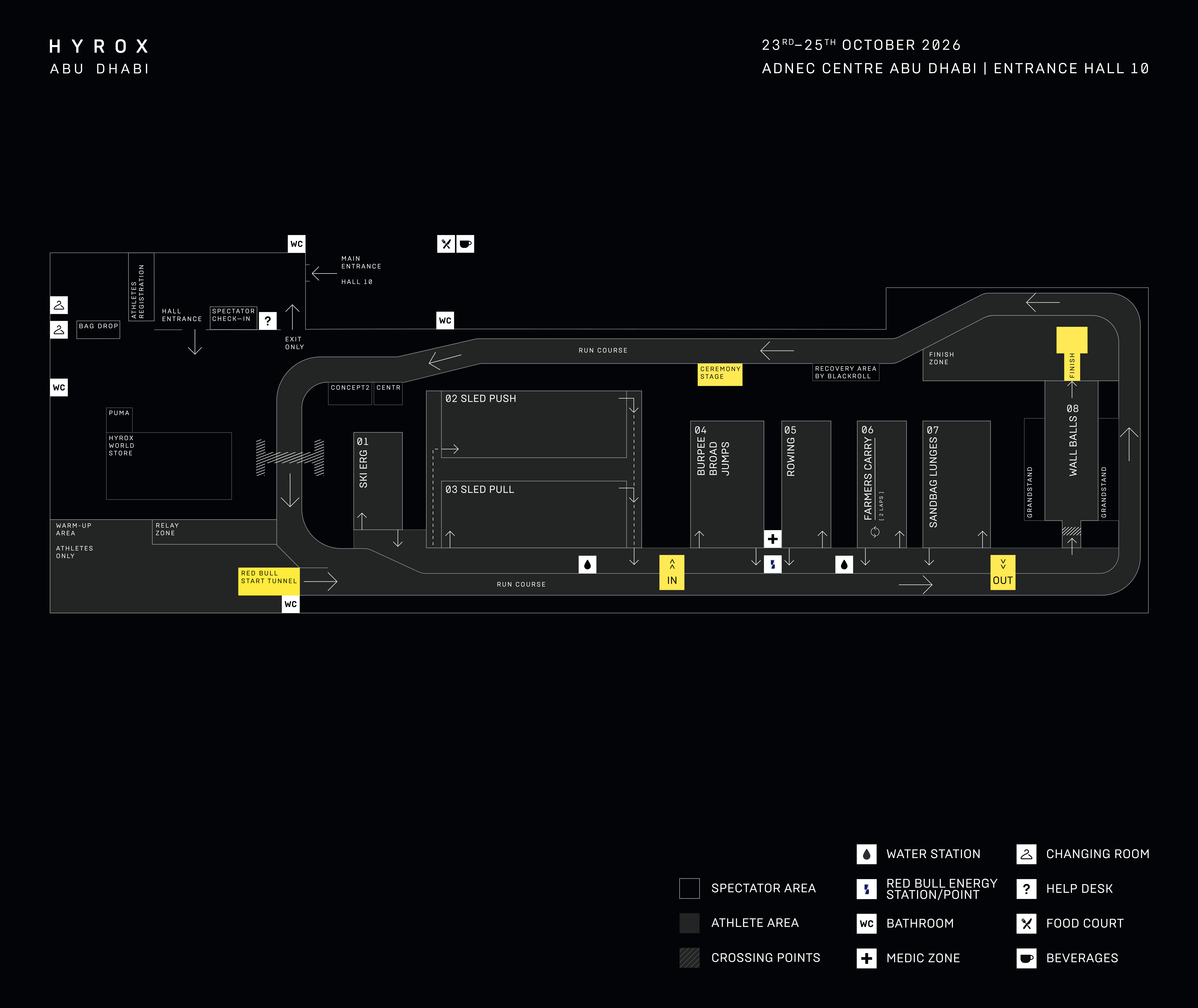 HYROX Abu Dhabi 2026 venue map