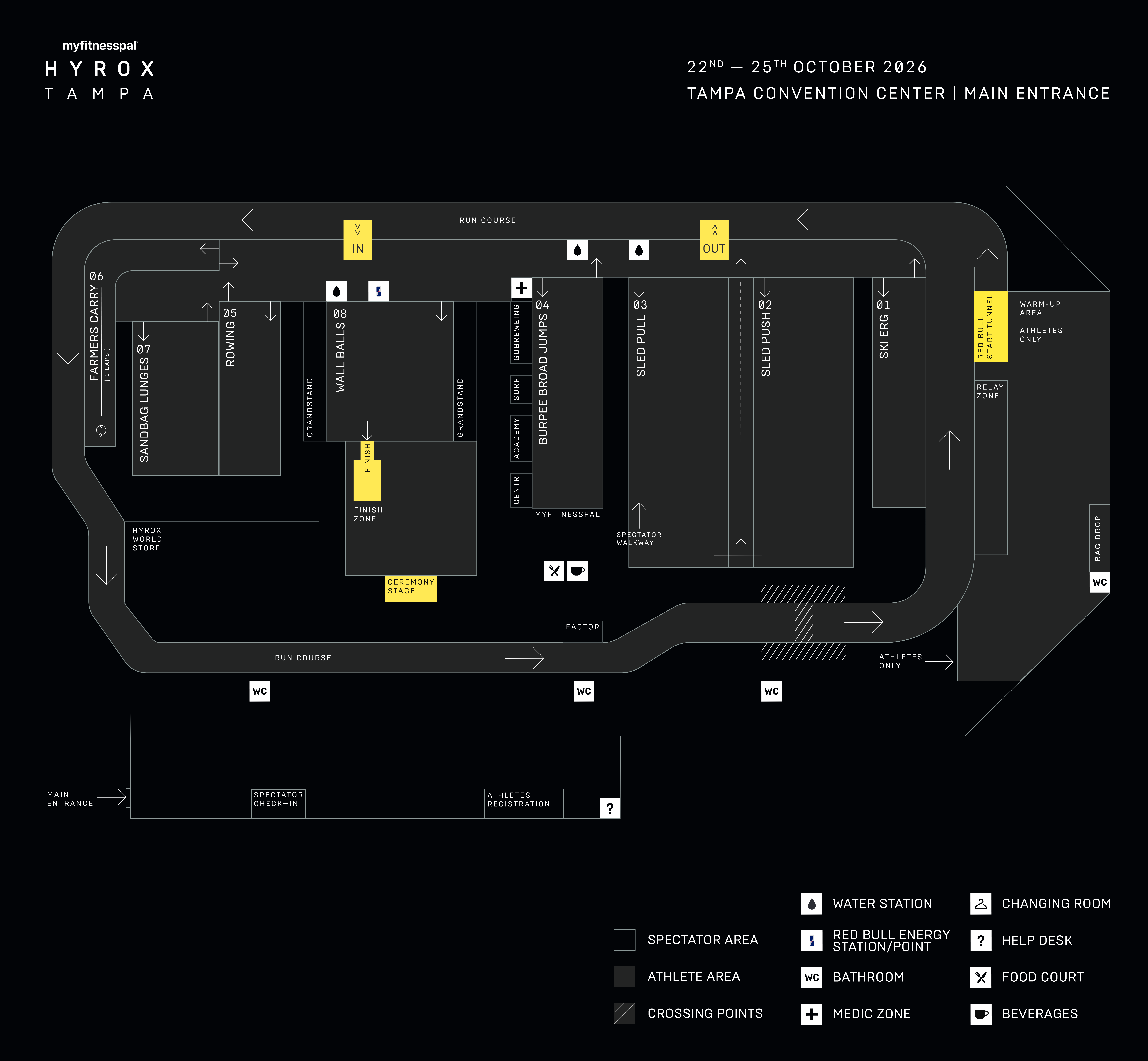 HYROX Tampa 2026 venue map